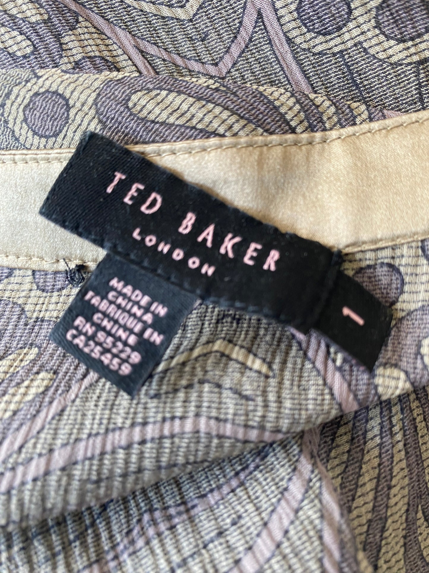 Ted Baker top size 8 silk