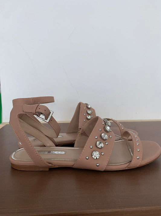 Miss KG Blush Pink Sandals with Diamante Detailing Almost New Size 5