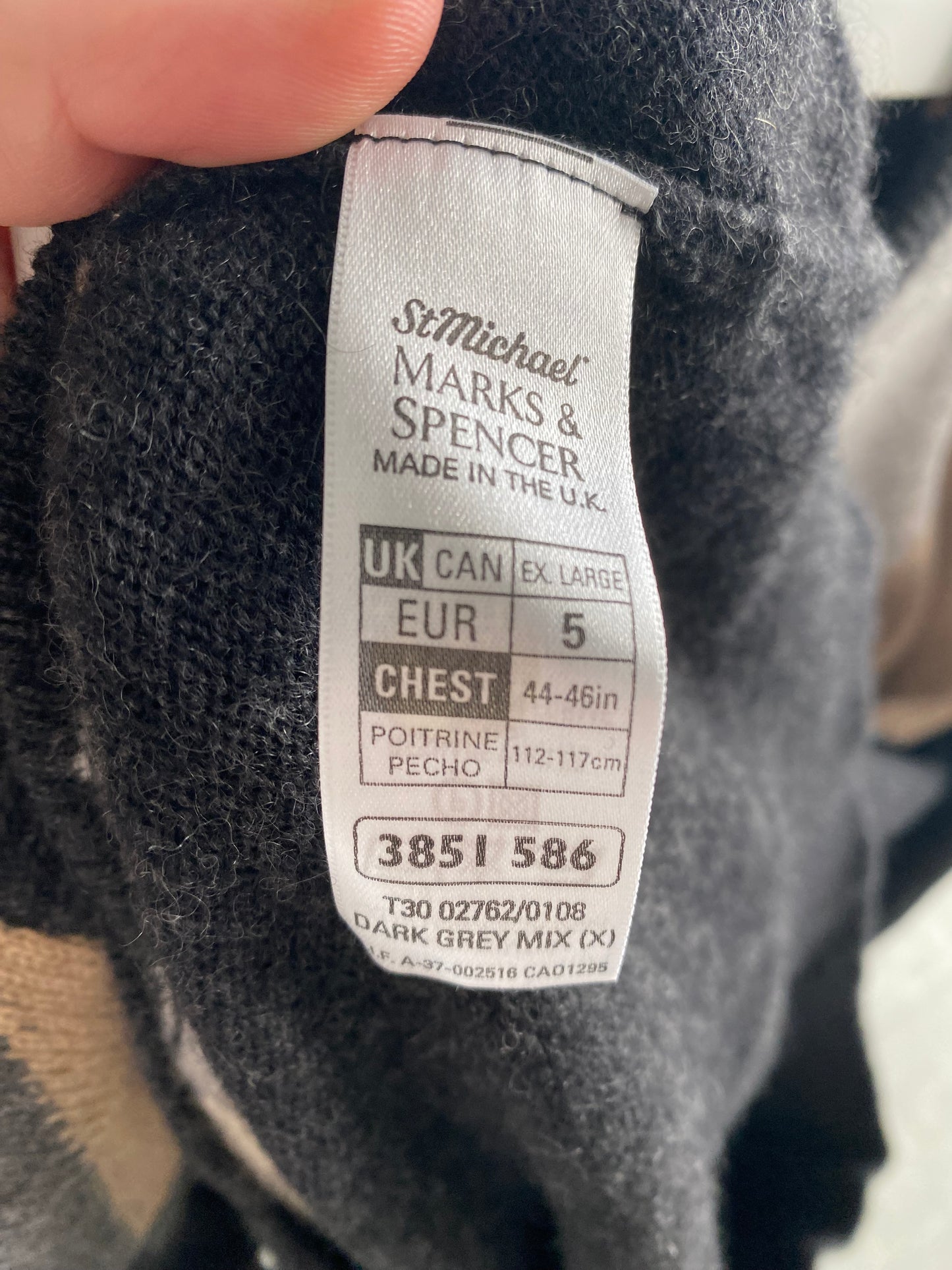 Marks and Spencer Argyle Cashmere Jumper Size XL