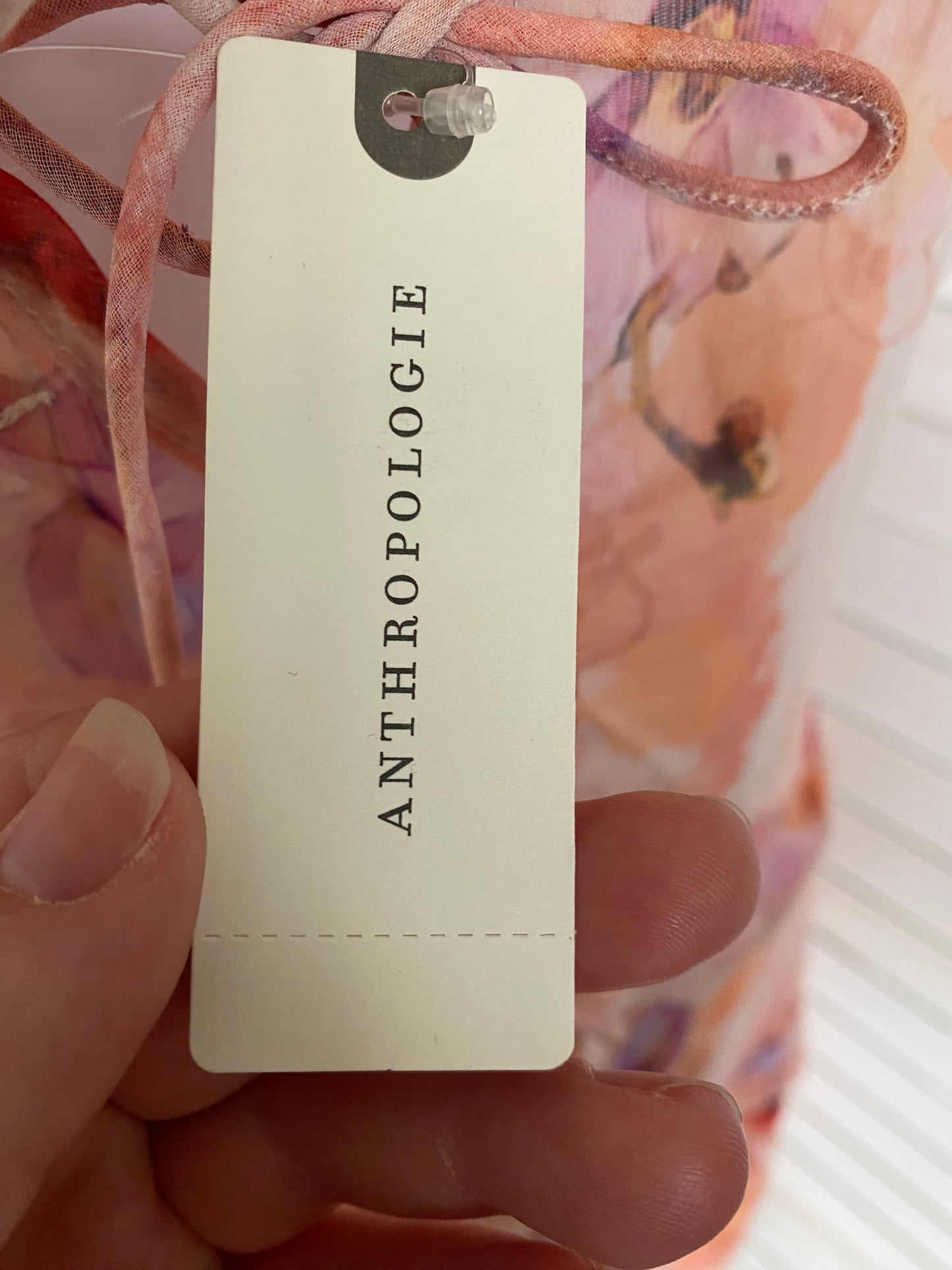 Anthropology floral print coral dress size 12