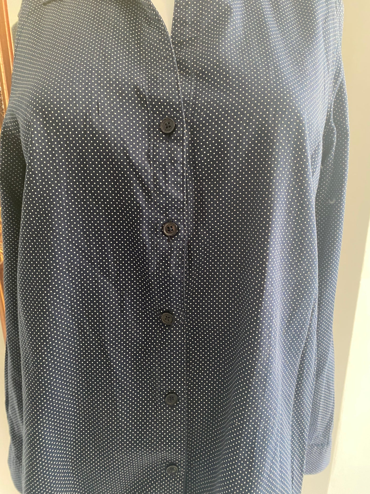 Jaeger Blue Spotted Shirt Size 10