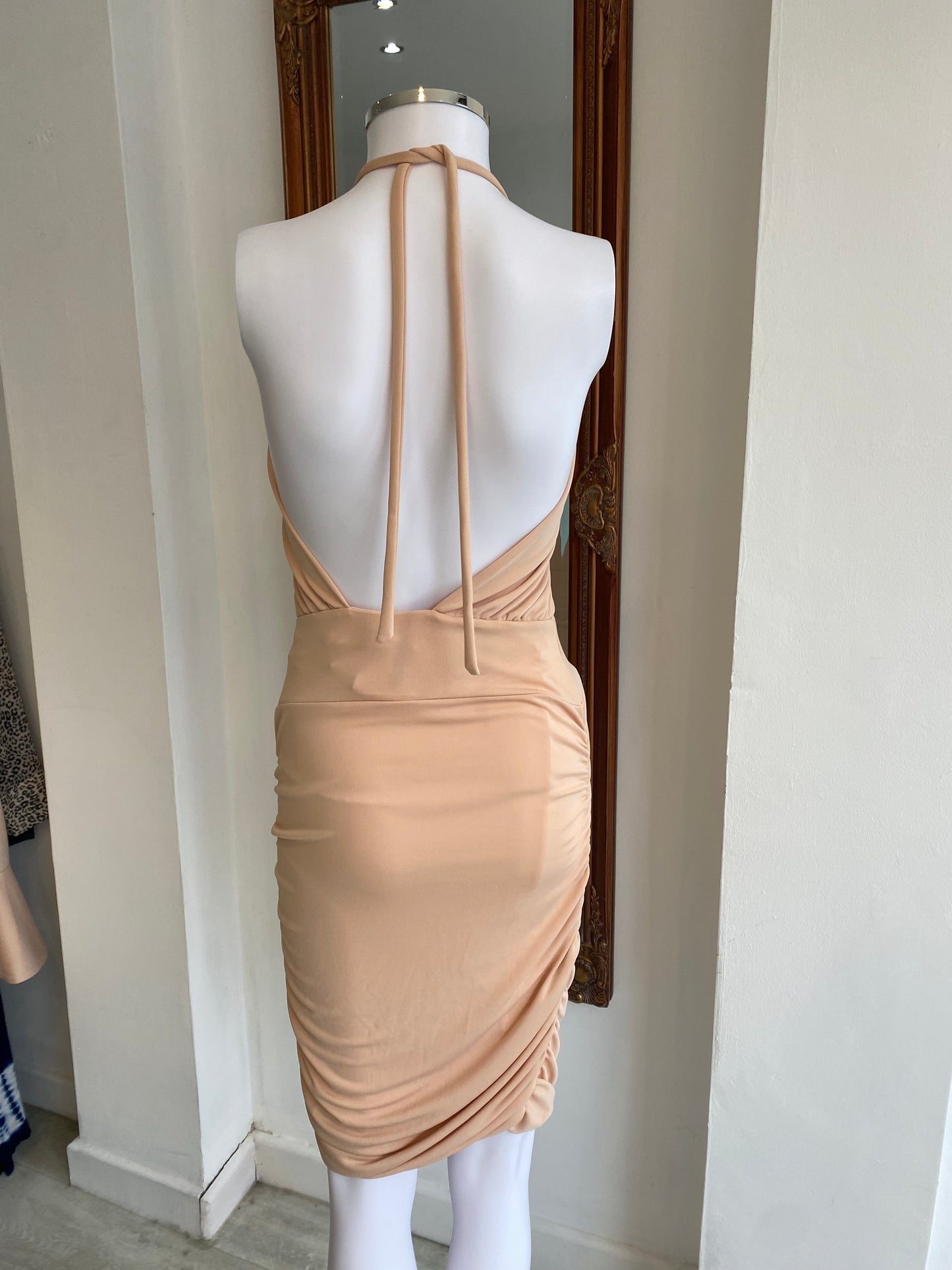 Honor Gold Beige Dress Size Small 8