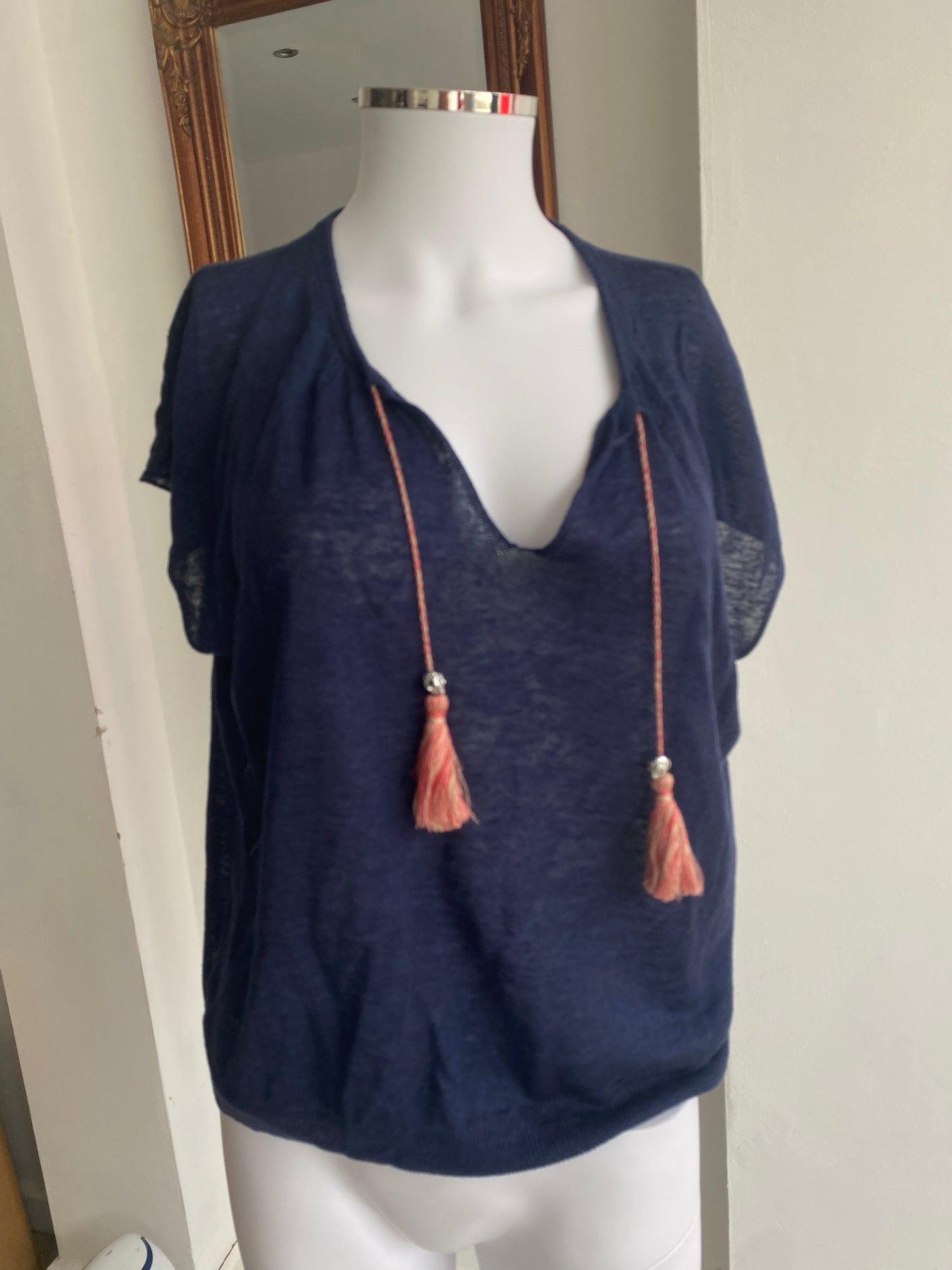 Zadig and Voltaire navy top 8-10