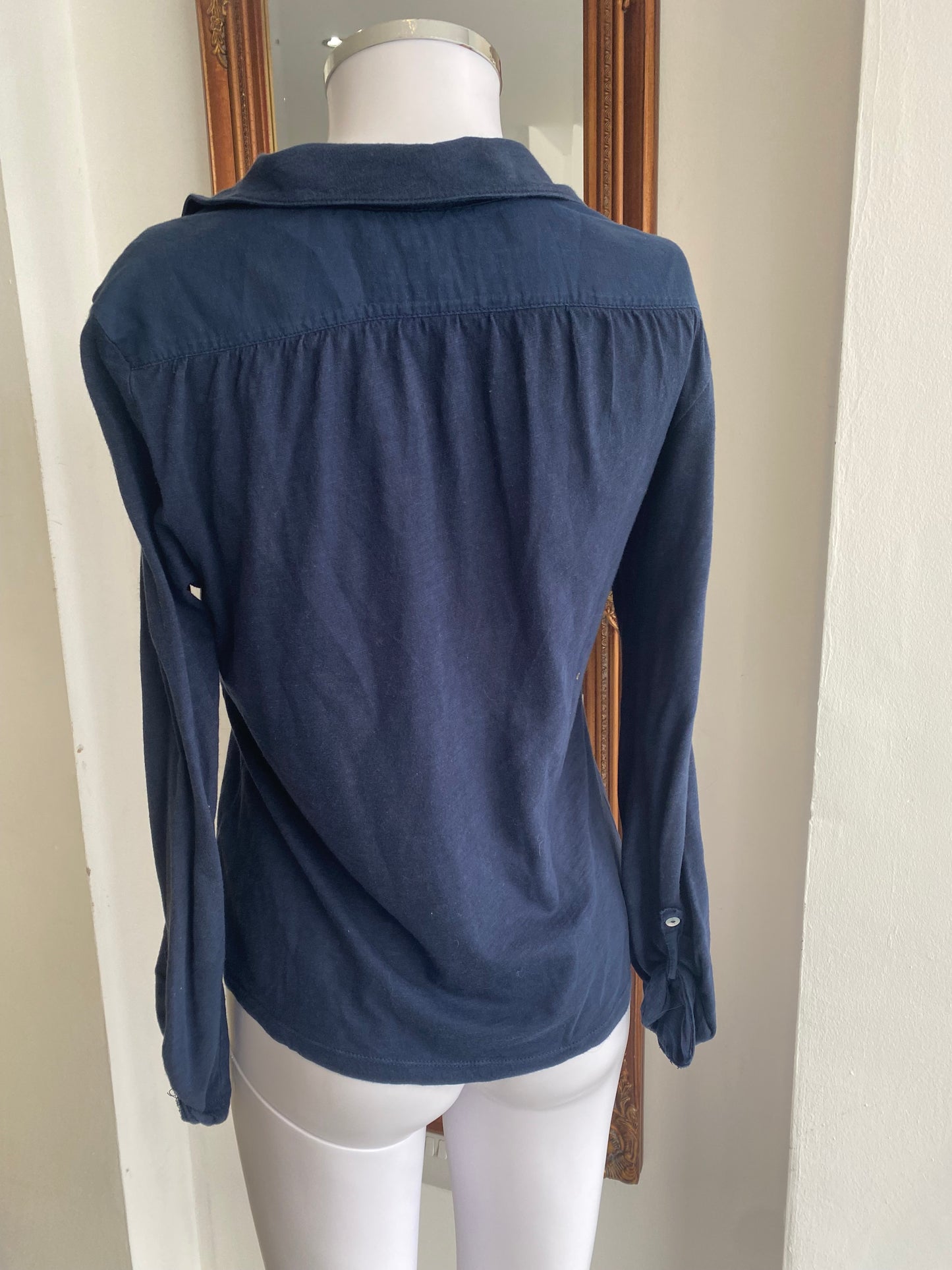 White Stuff navy top size 8