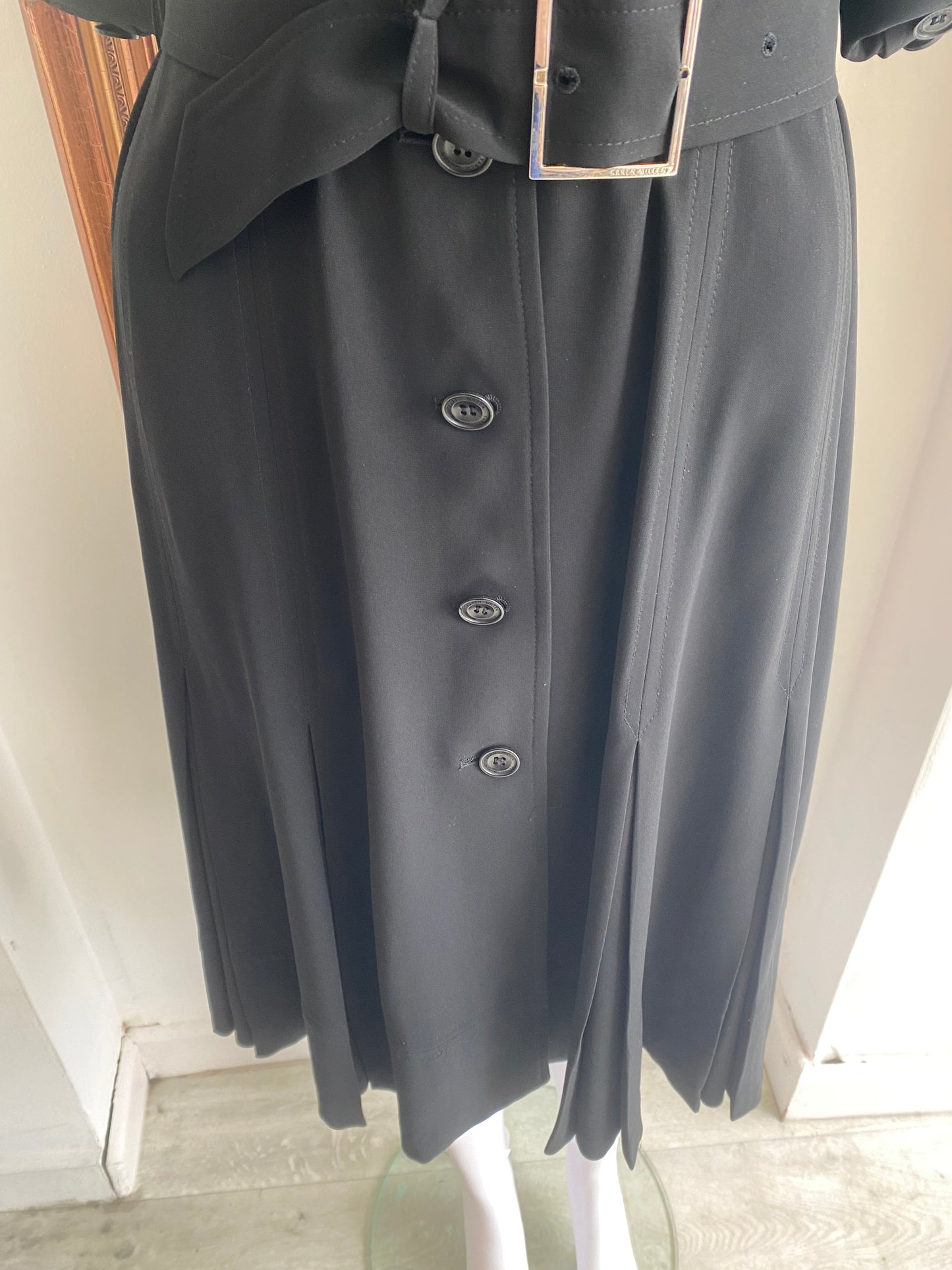 Karen Millen black belted dress size 8