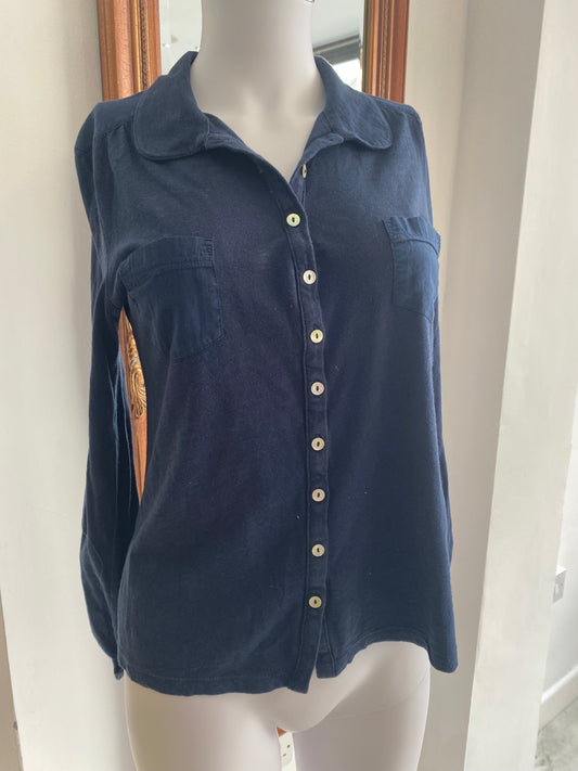 White Stuff navy top size 8