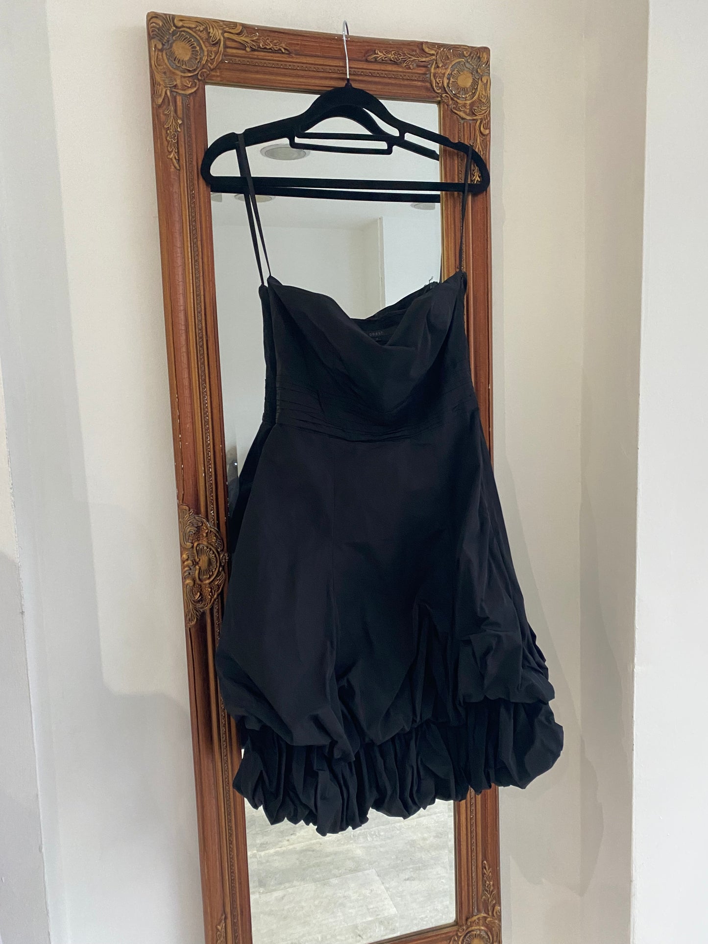 Coast Black Dress with Removable Straps Size 8