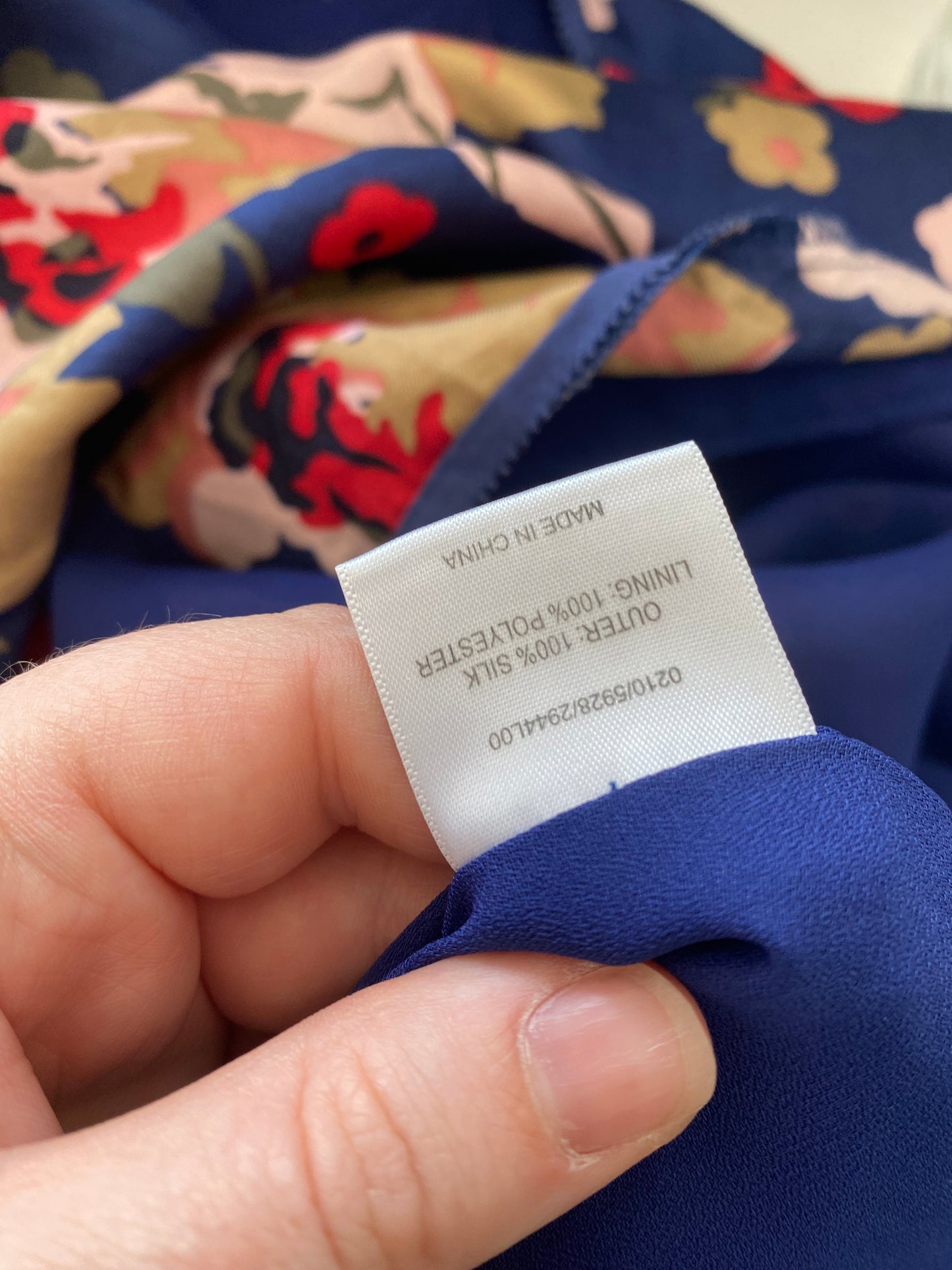 Hobbs NW3 Silk Floral Print Dress Size 12