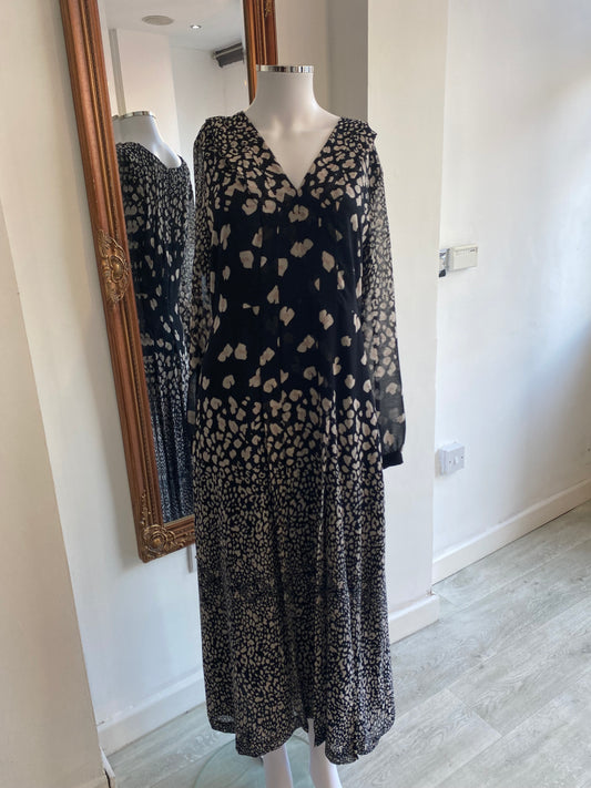 Mint Velvet Animal Print Maxi Dress Size 12