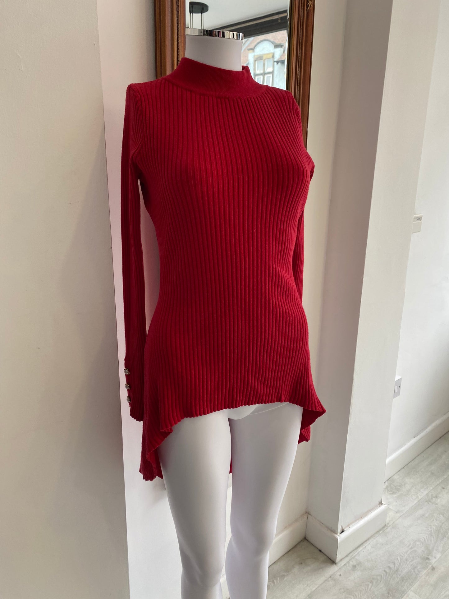 Enzoria Red Knit Top Size 8-10