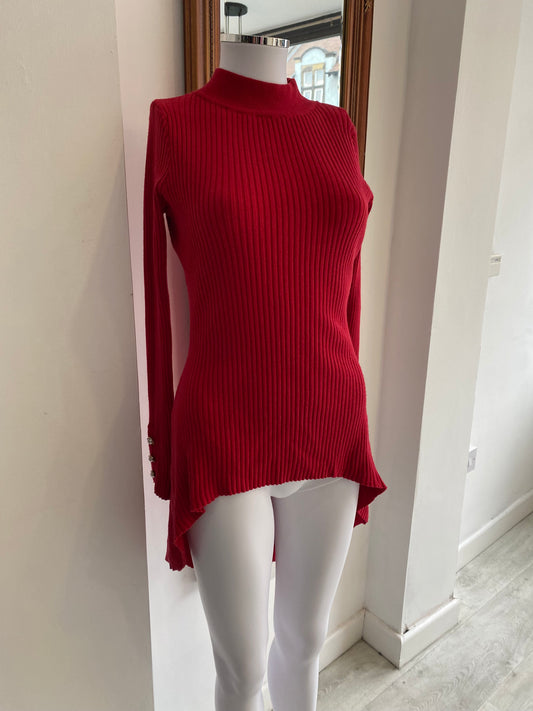 Enzoria Red Knit Top Size 8-10