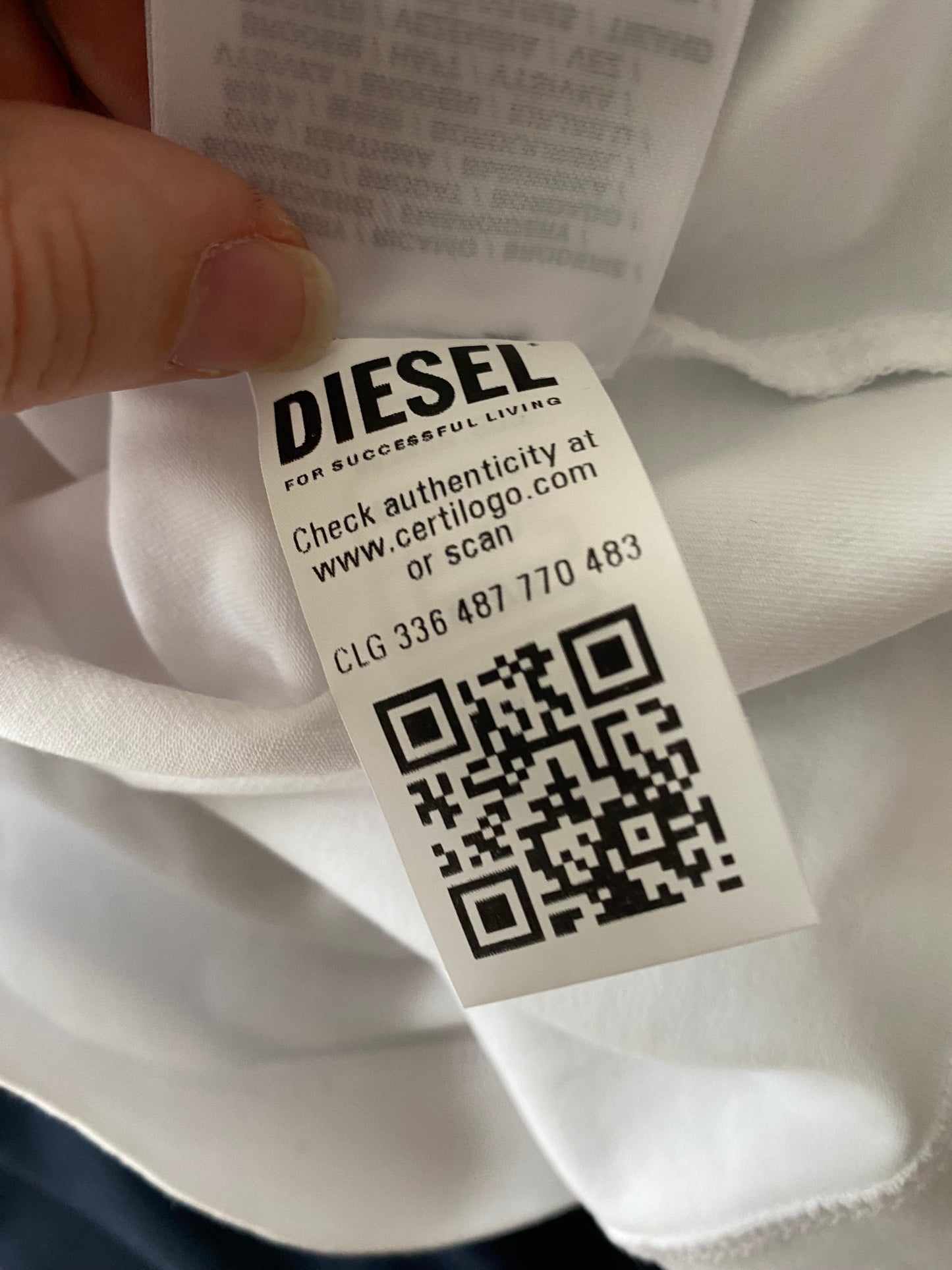 Diesel white tshirt size 8