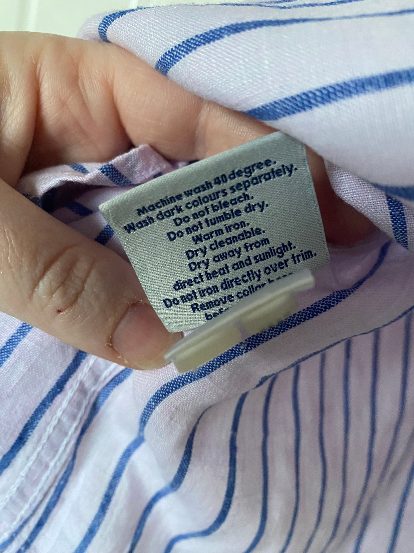 Tommy Hilfiger lilac linen stripe shirt size XL