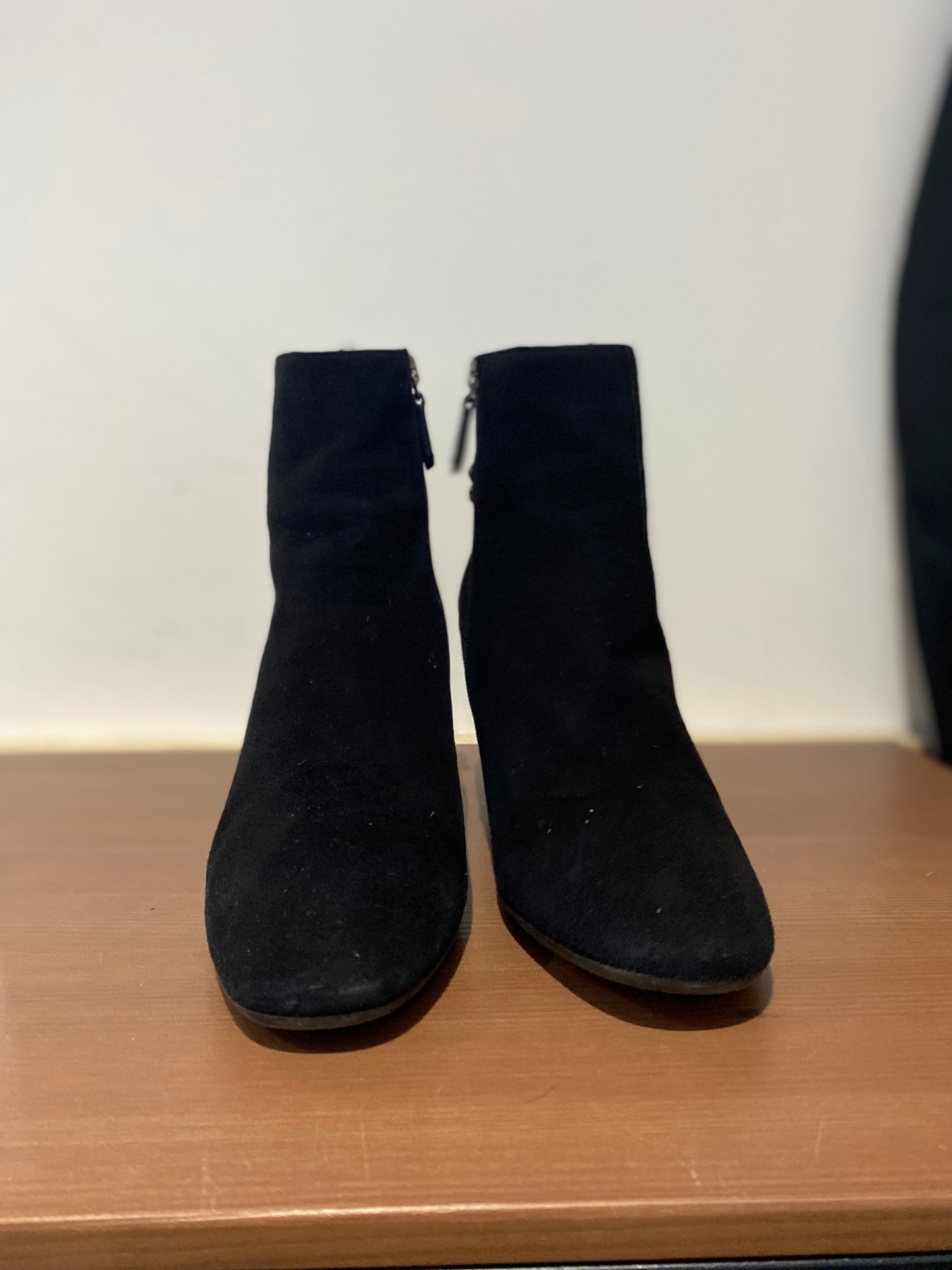LK Bennett Black Suede Heeled Boots Size 5