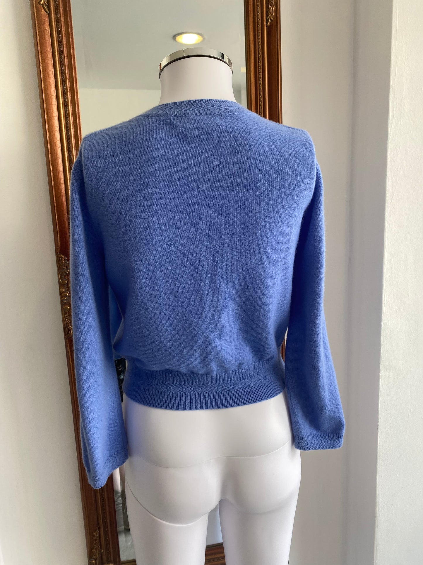 Boden Blue Cashmere Cardigan Size Small 8-10