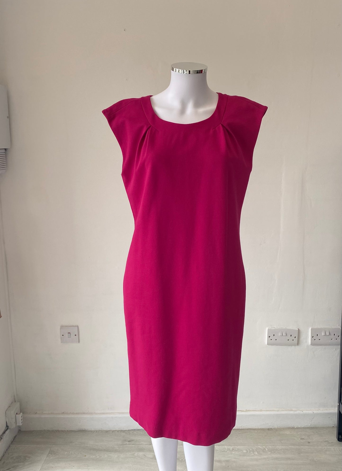 Jaeger Fuchsia Shift Dress Size 12