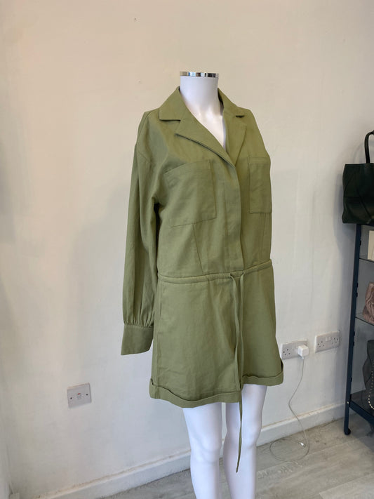 Pretty Lavish Khaki Playsuit Size 8-12