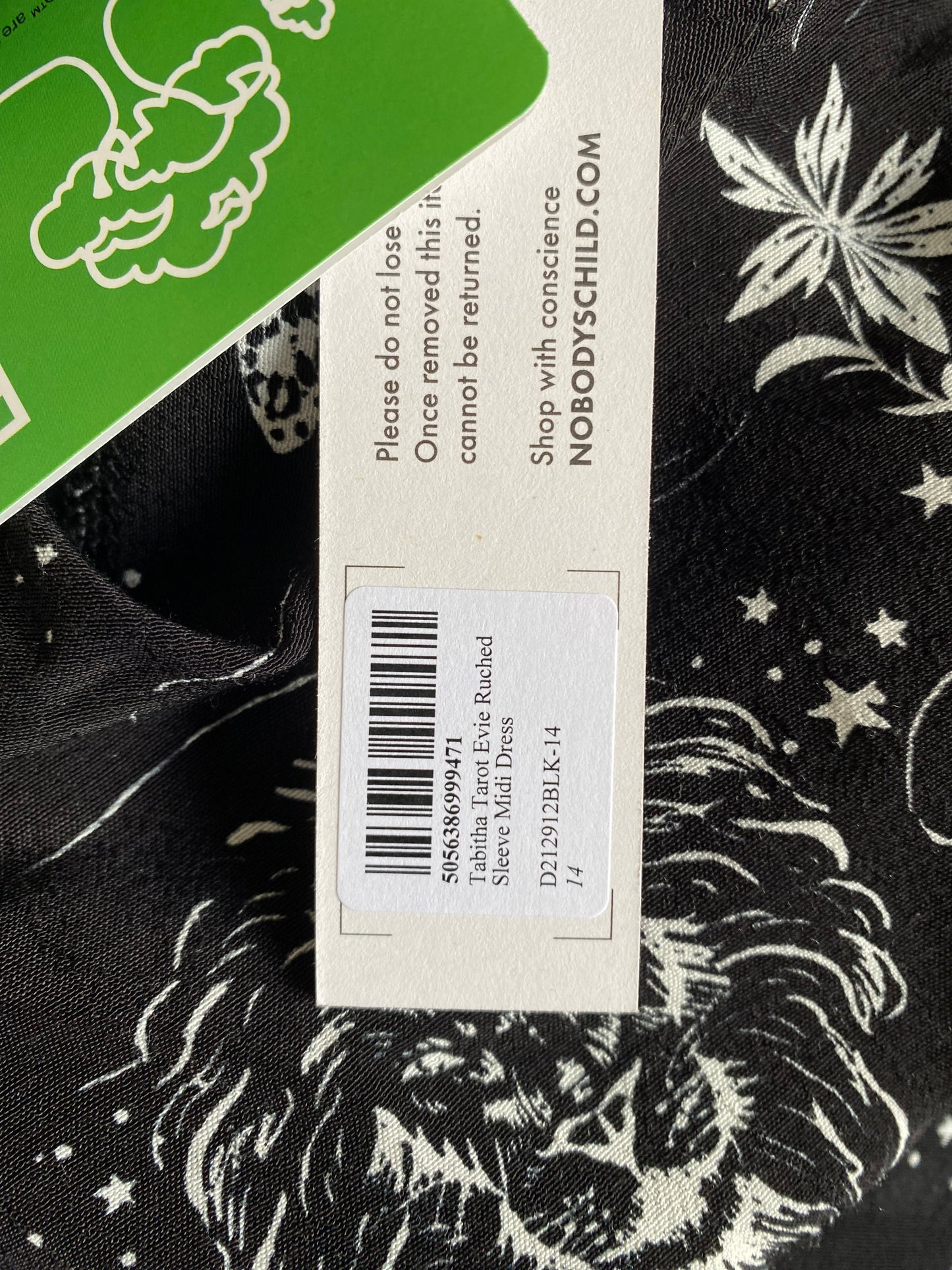 Nobody’s Child tabitha tarot print dress size 14 brand new