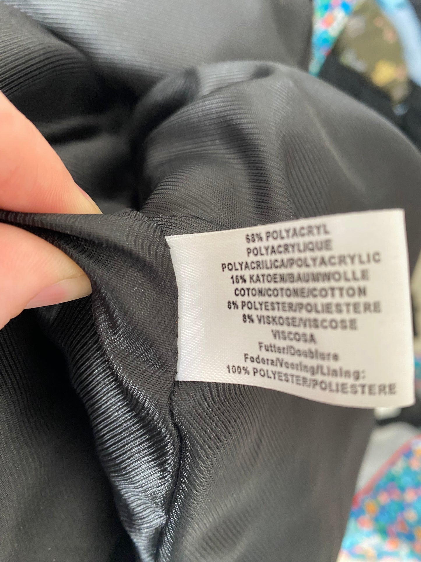 House of Fraser black faux fur coat size 18