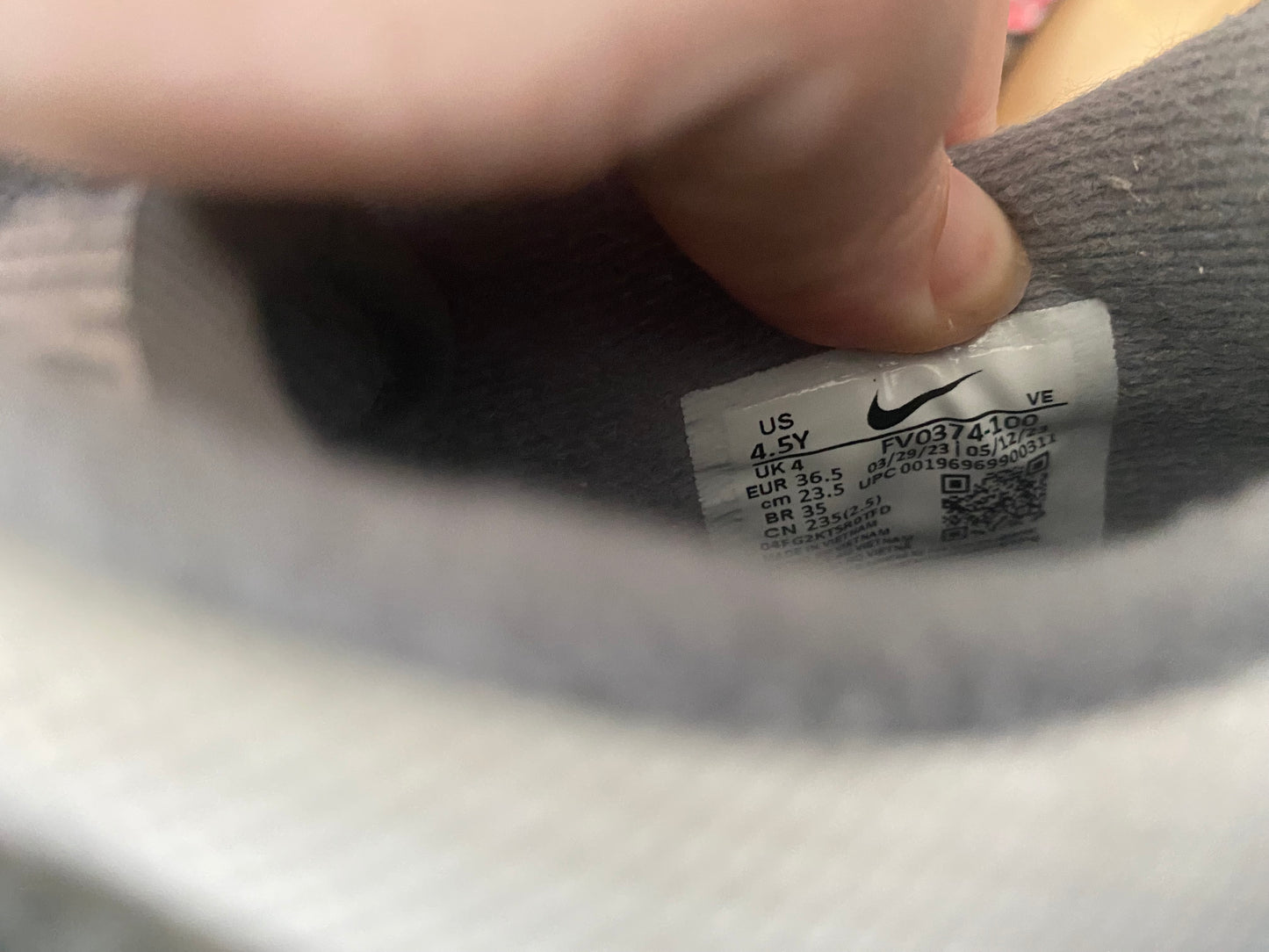 Nike Dunk Low Grey Trainers Size 5