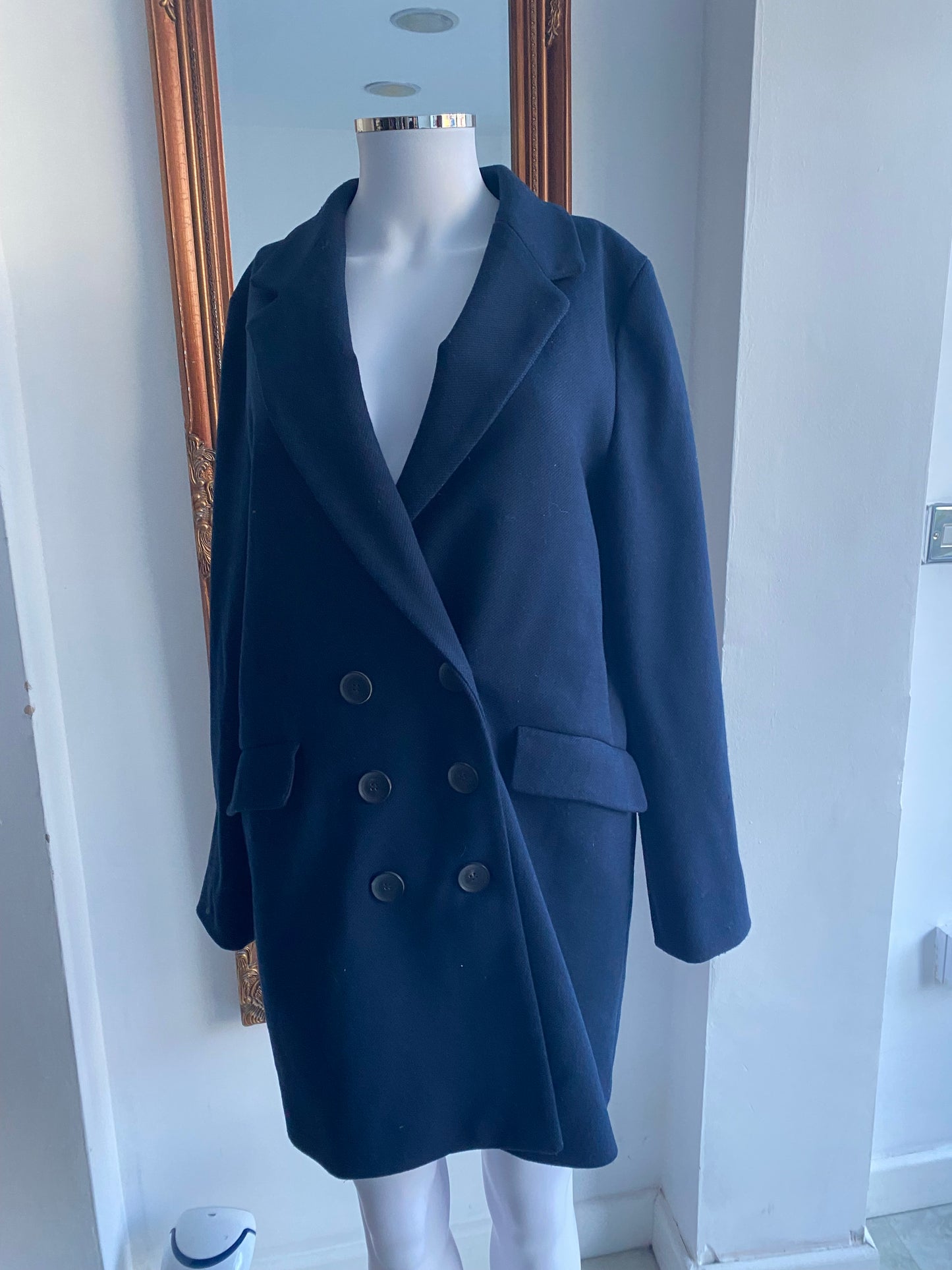 Zara Navy Coat Size 10-12