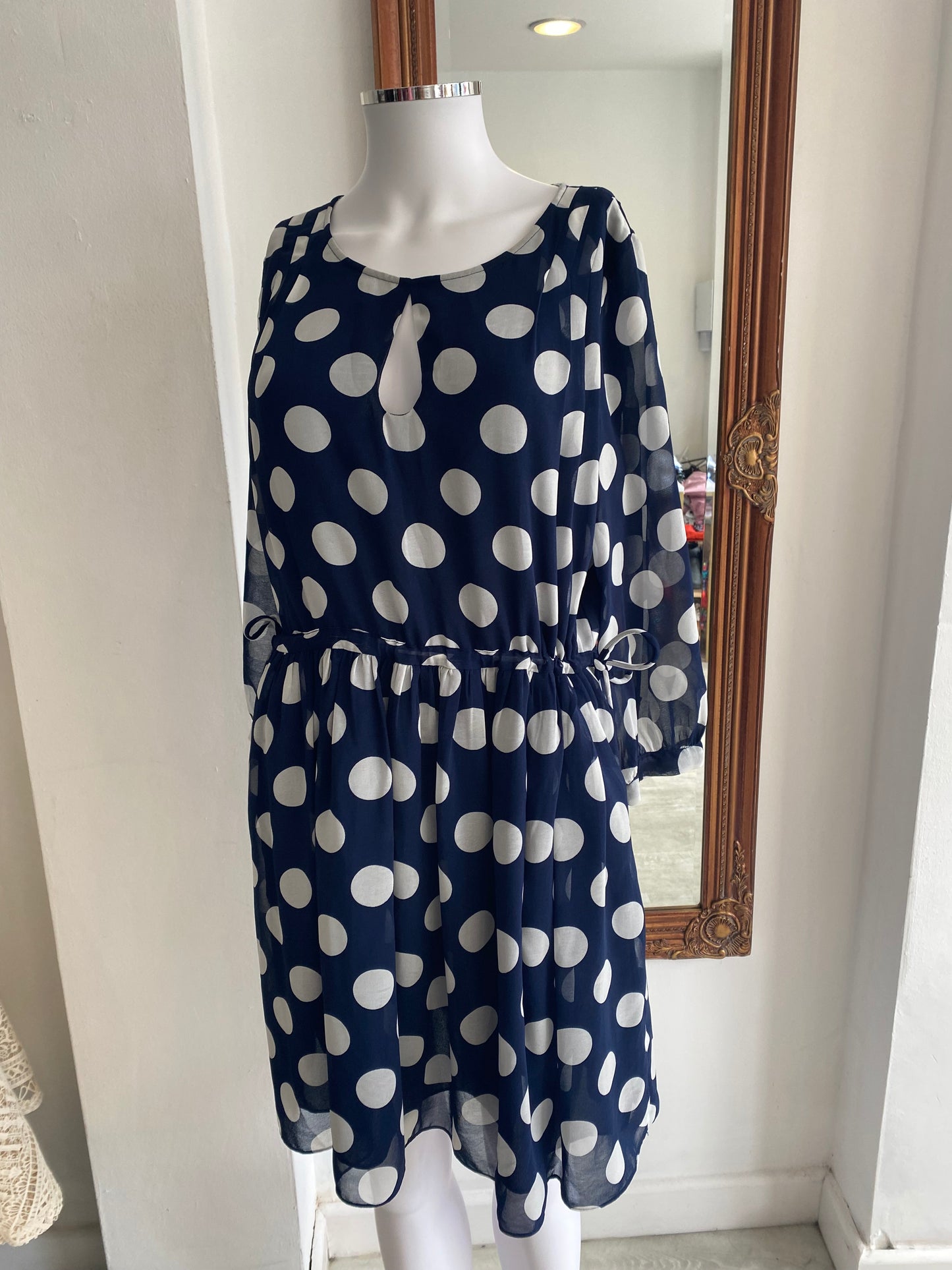 Whistles polka dot dress size 10-12