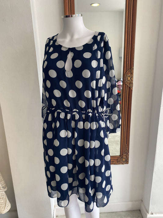 Whistles polka dot dress size 10-12