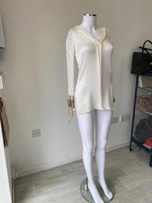 Massimo Dutti White Blouse Size 8