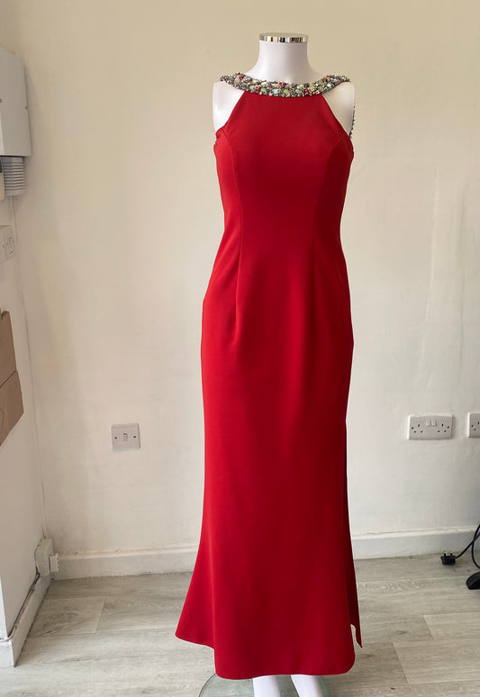 Pia Michi Red Long Dress Size 8