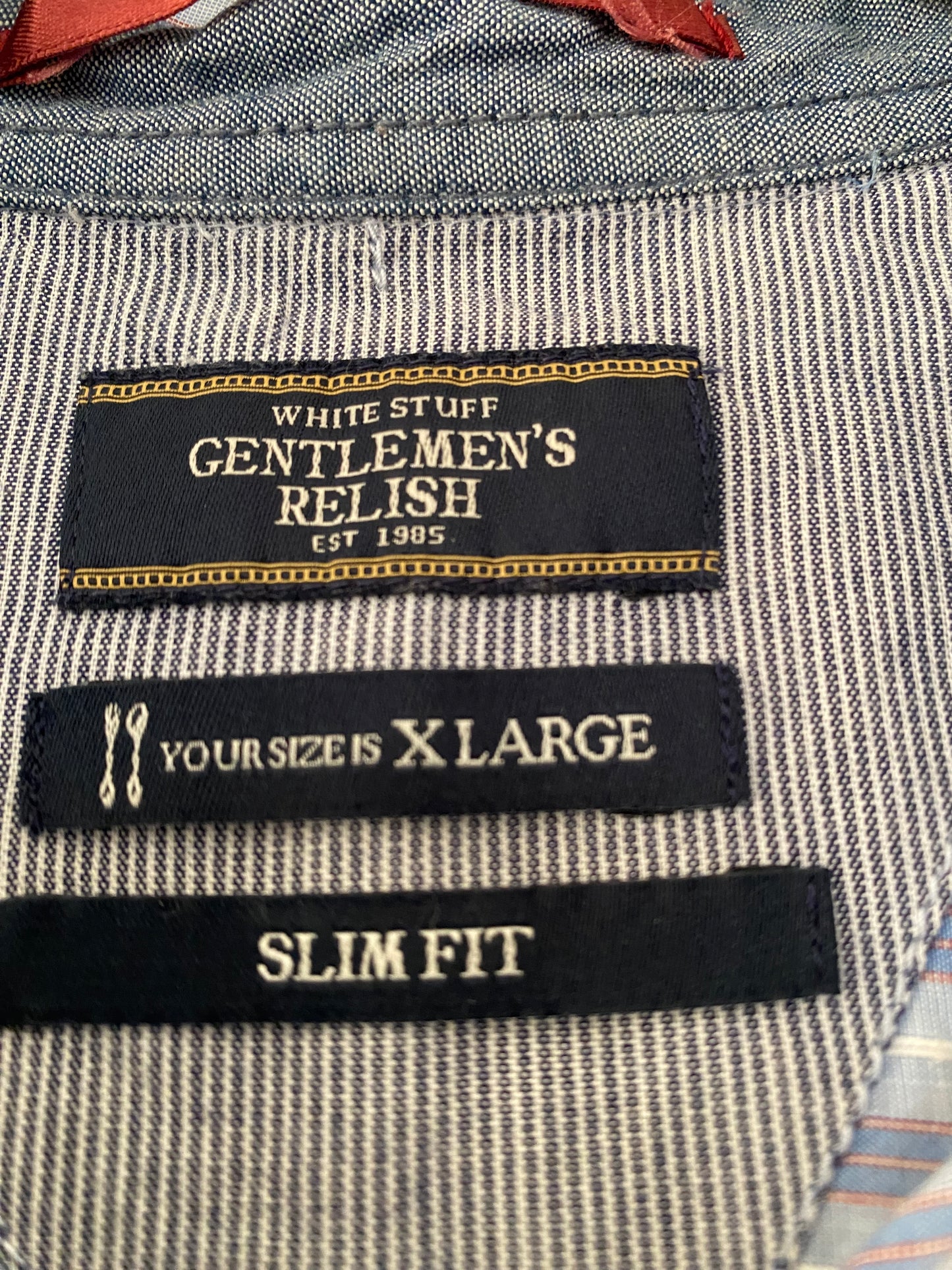 White Stuff Blue Stripe Shirt Size XL