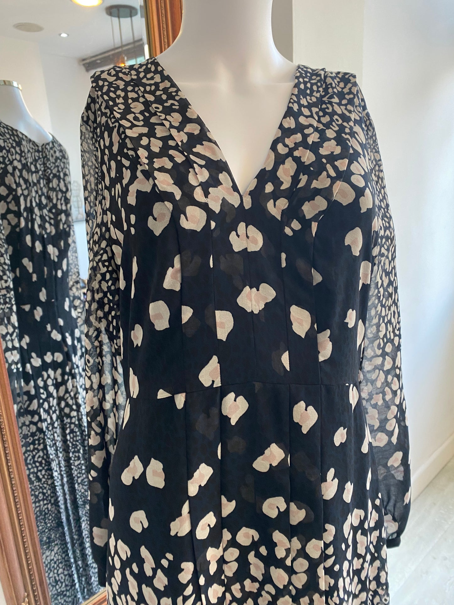 Mint Velvet Animal Print Maxi Dress Size 12
