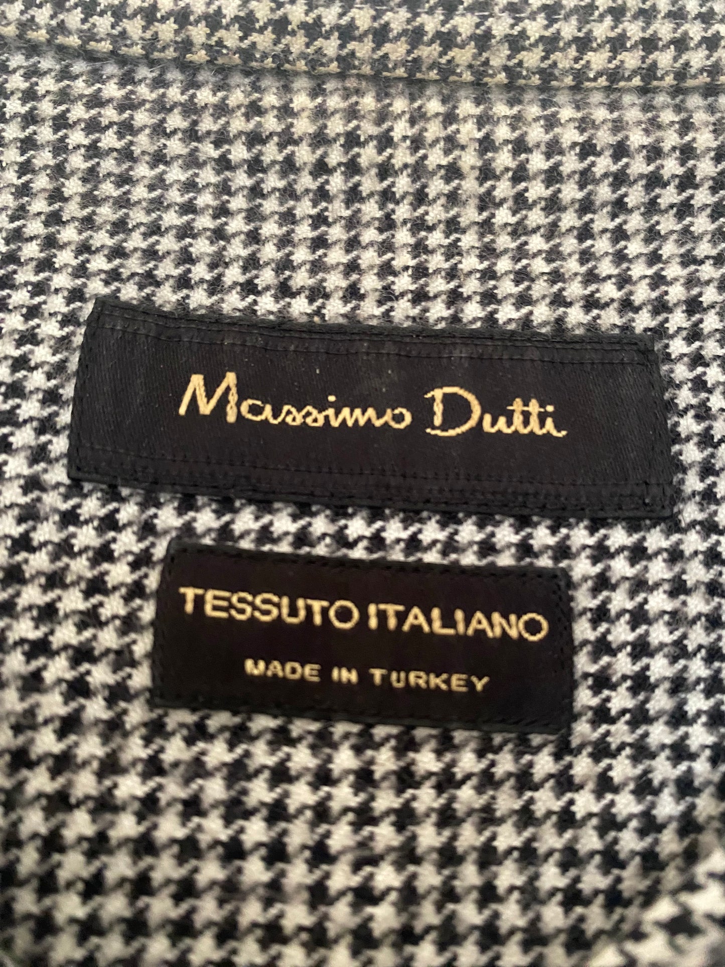 Massimo Dutti Houndstooth Check Shirt Size XL