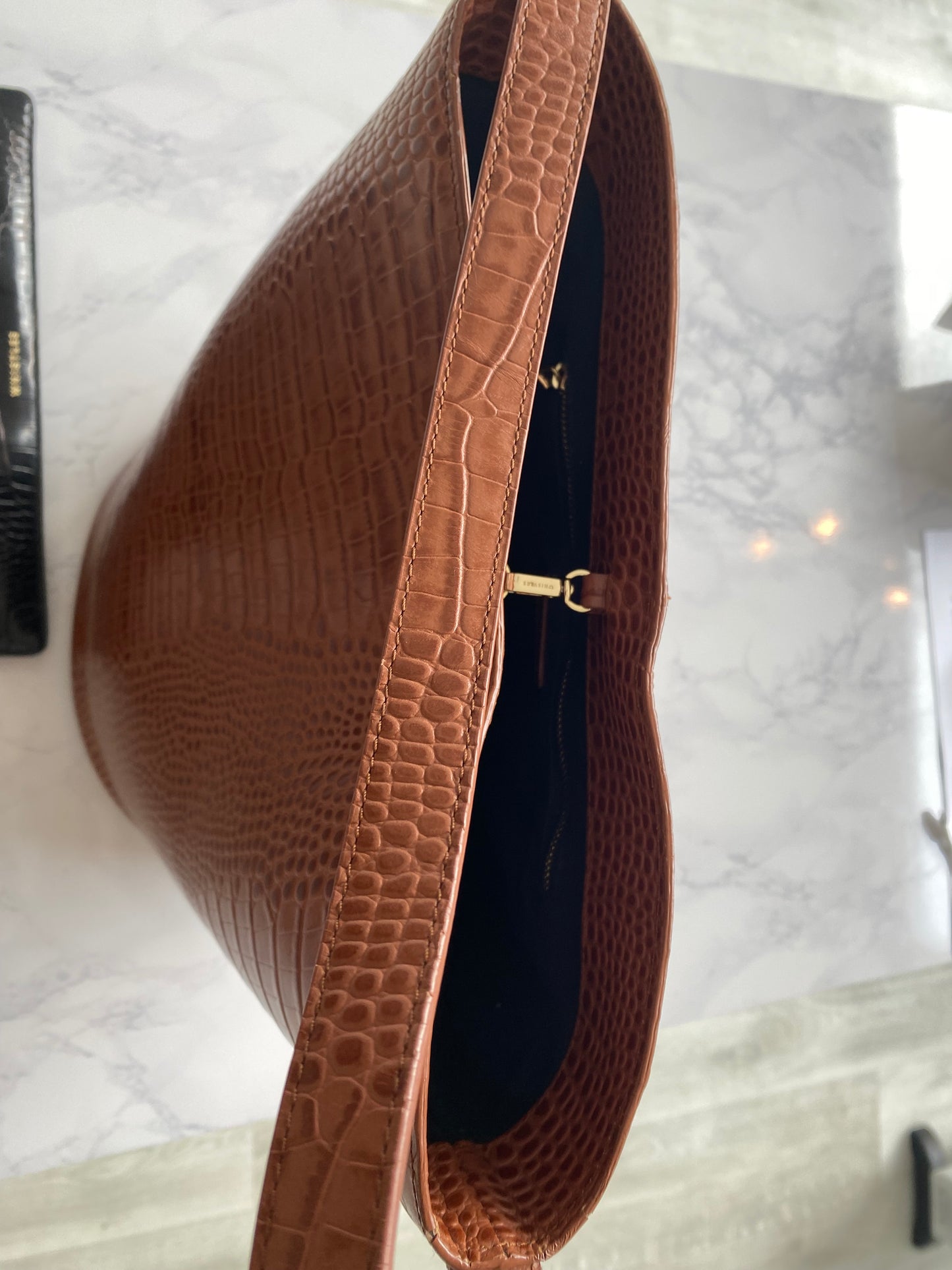 Whistles Brown Leather Bucket Bag