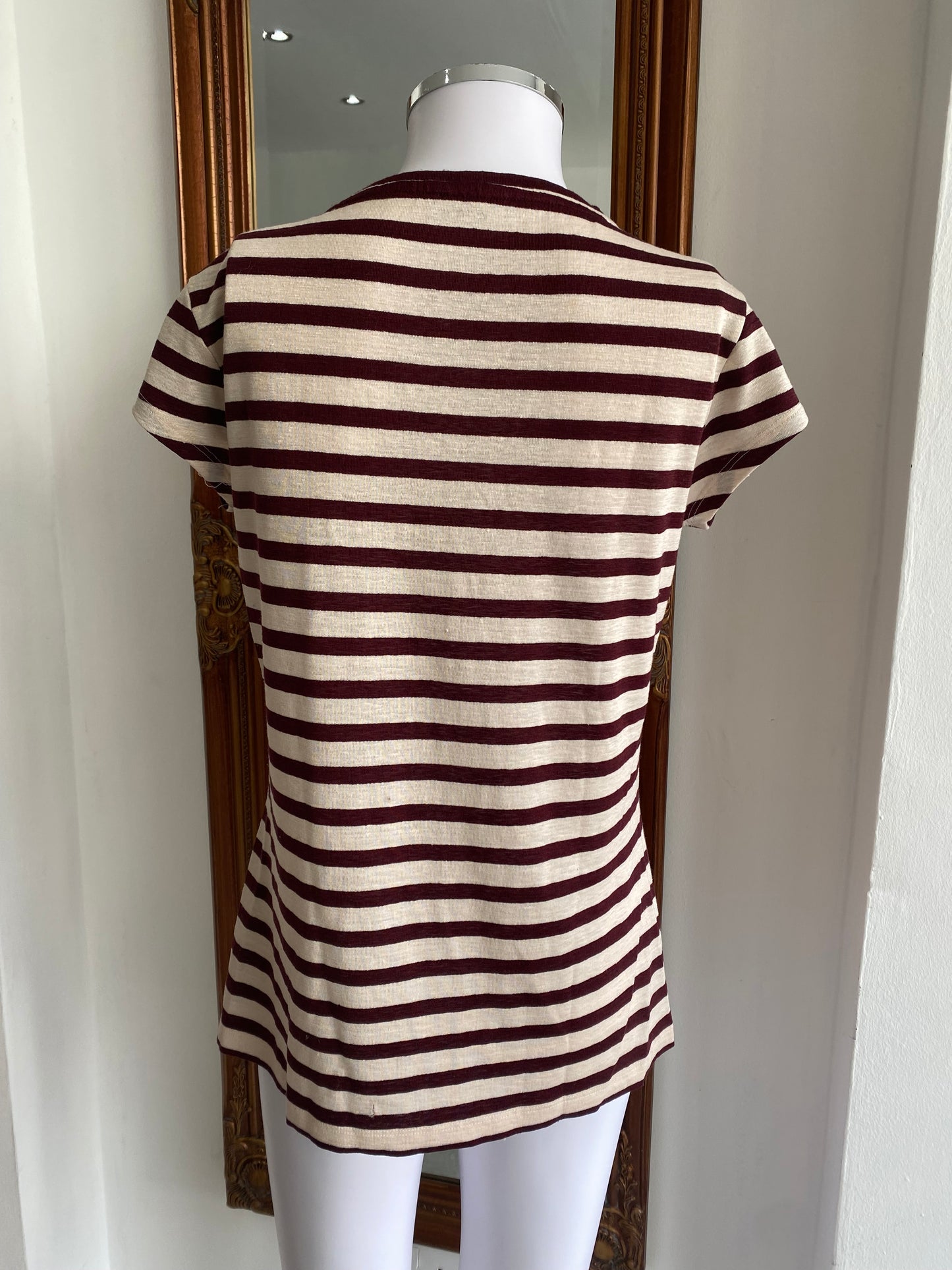Marc Cain Striped Top with Diamante Heart Size 10