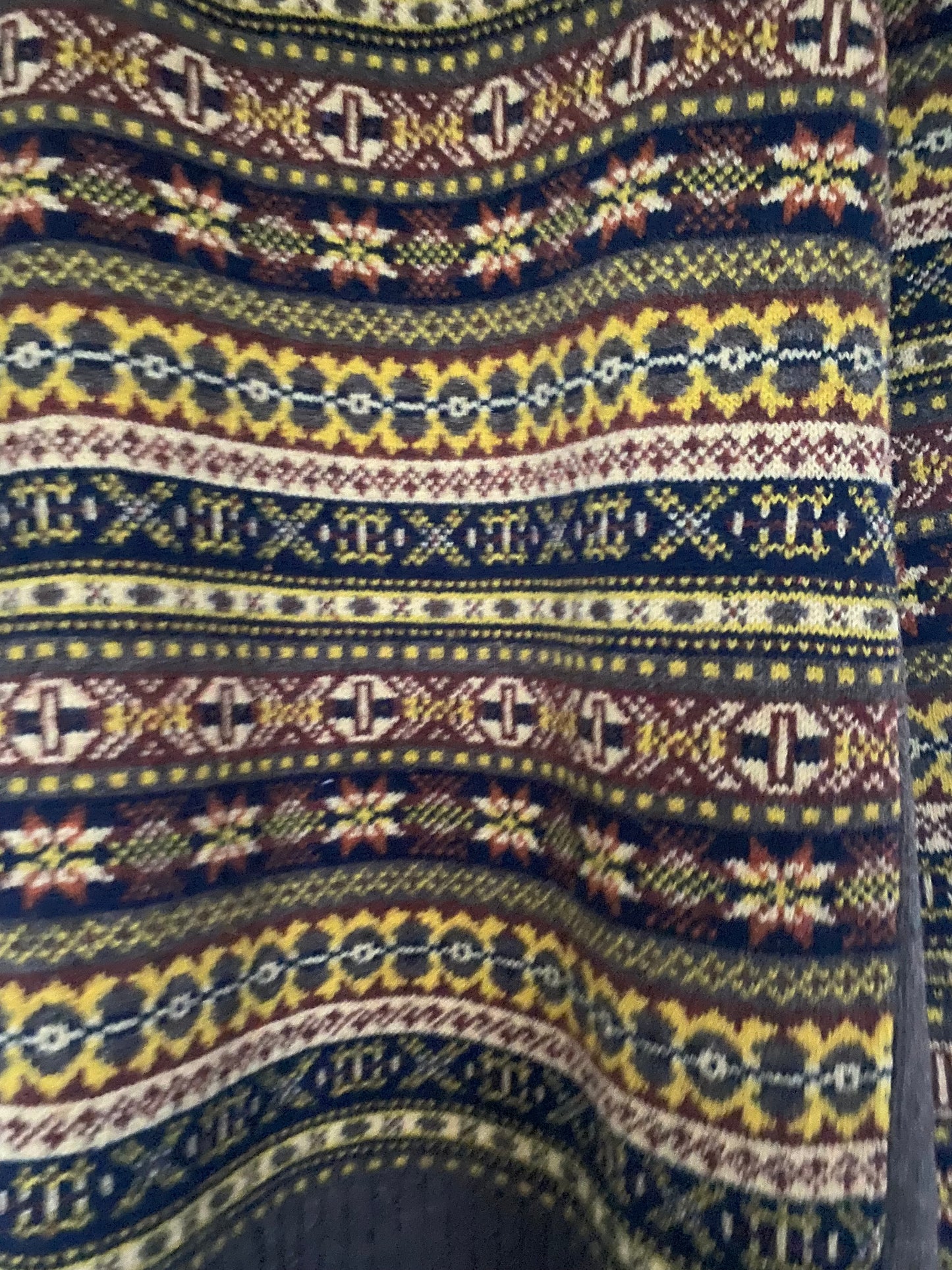 Joules Gilman Brown Wool Fairisle Jumper Size XL