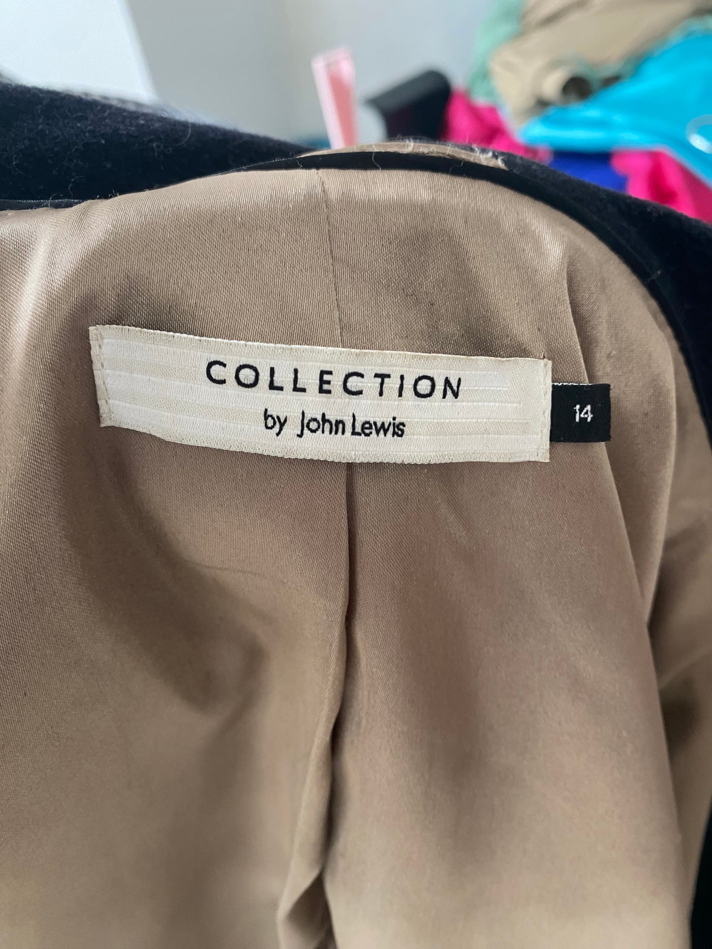 John Lewis Black and Cream Size 14