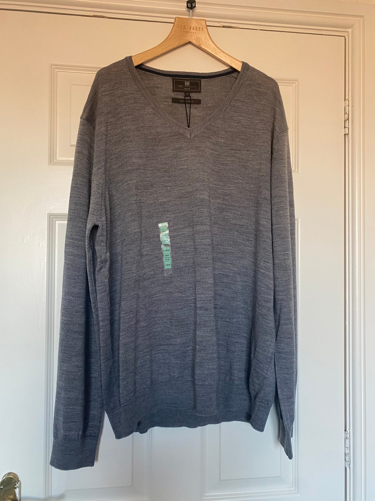 Marks and Spencer 100% Merino Wool Grey Jumper