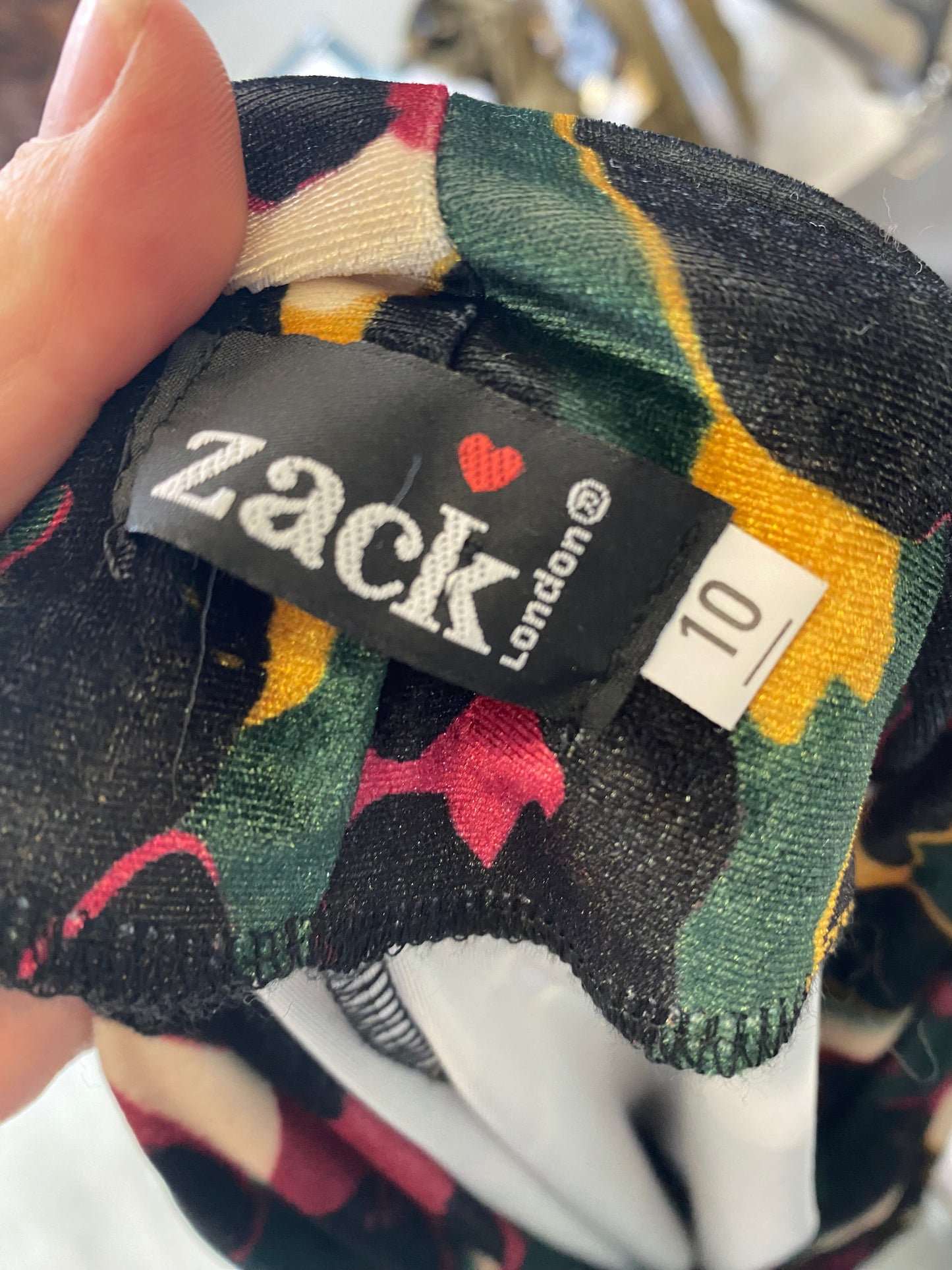 Zack London Velvet Animal Print Dress Size 10