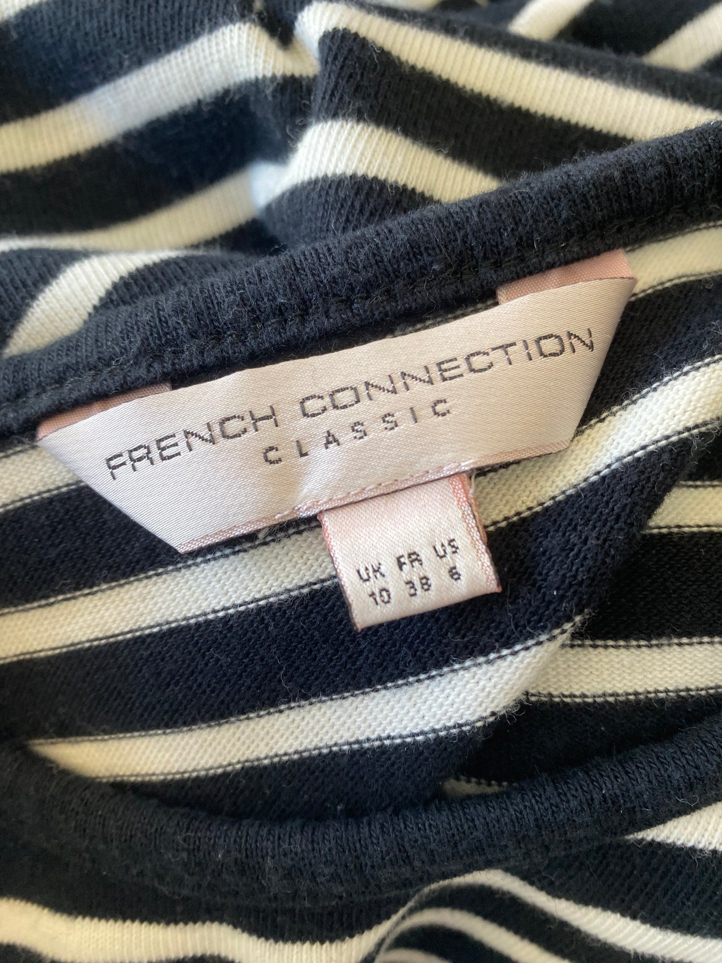 French Connection striped bodycon dress size 8