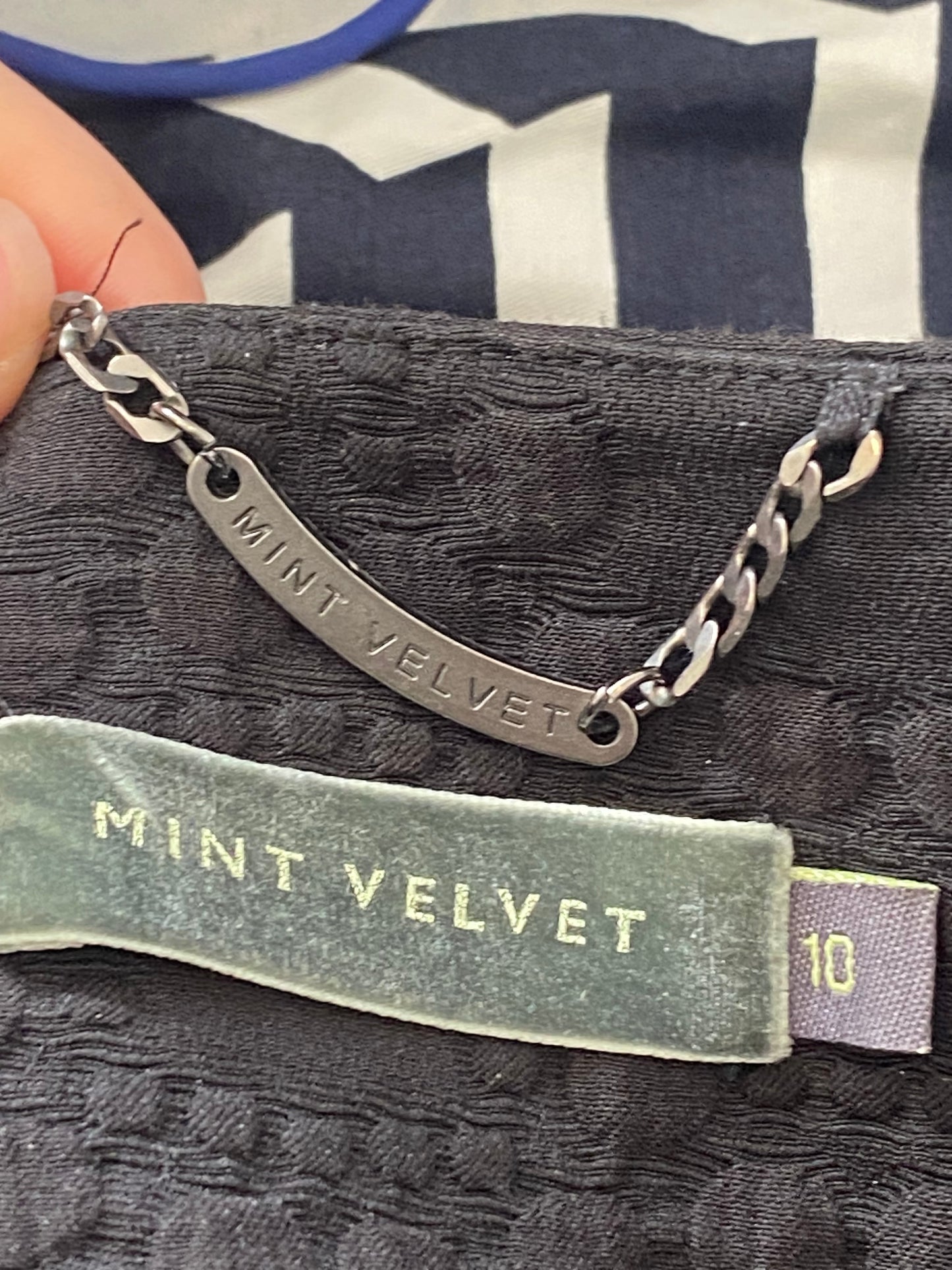 Mint Velvet Black Textured Jacket Size 10