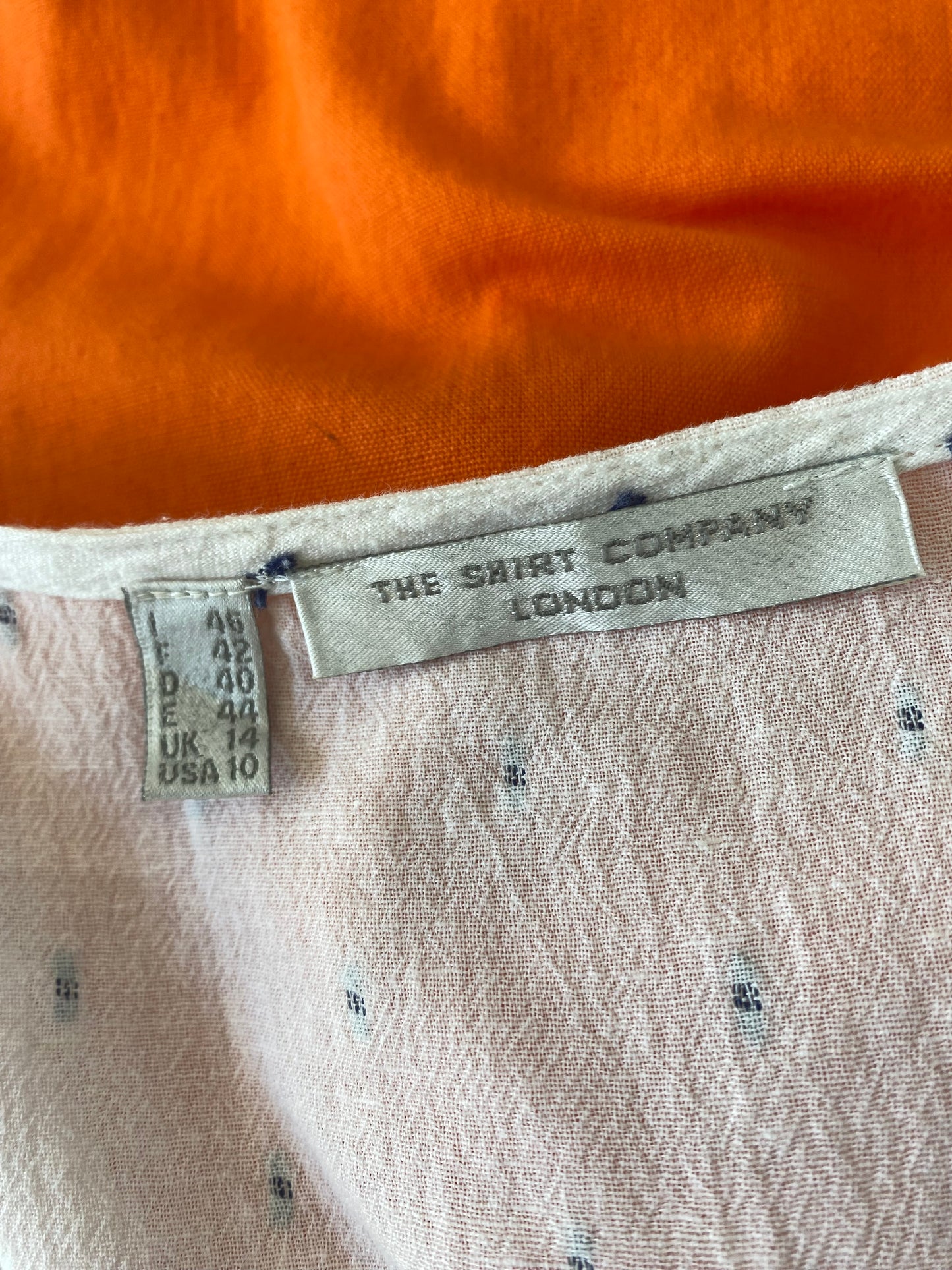 The Shirt Company White Shirt with Embroidered Detail Size 14