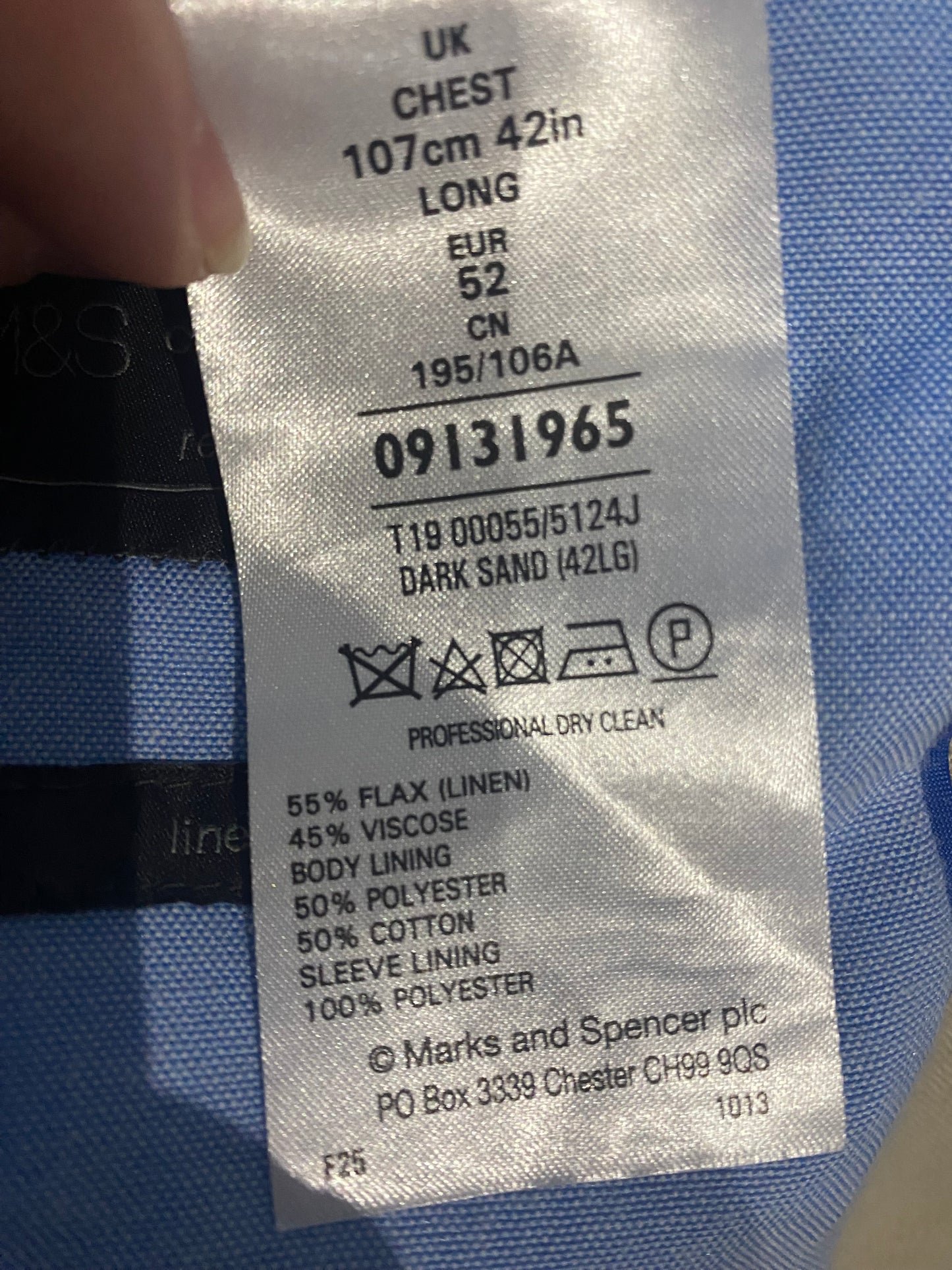 Marks and Spencer Linen Blend Suit