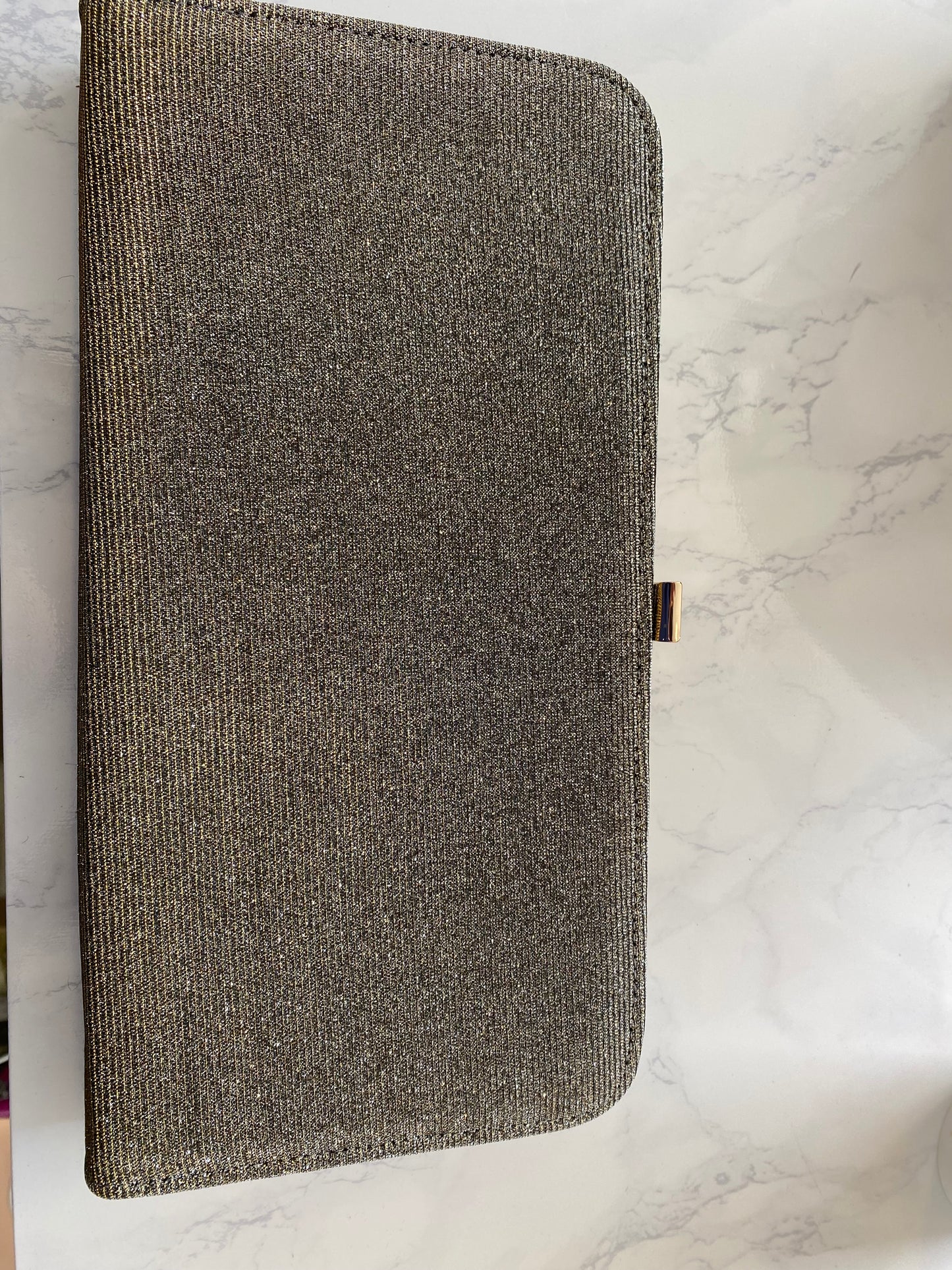 Dune Gold Shimmer Fabric Handbag