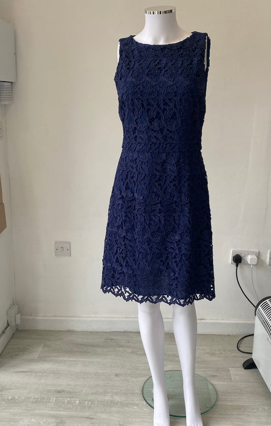 Alice and Olivia Navy Lace Dress Size 10