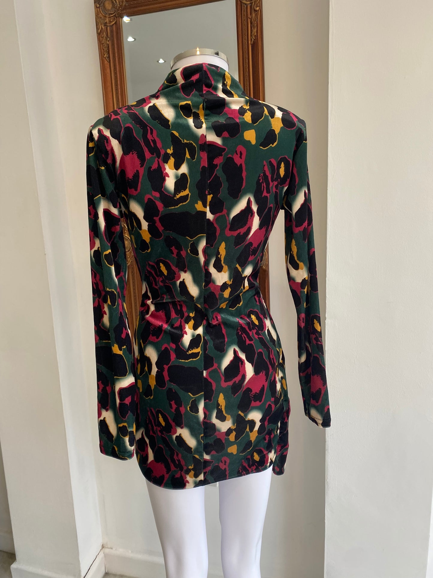 Zack London Velvet Animal Print Dress Size 10